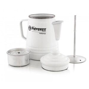 Petromax Perkomax White Enamel 1.3L Coffee Percolator perfect for Campfire or Hob