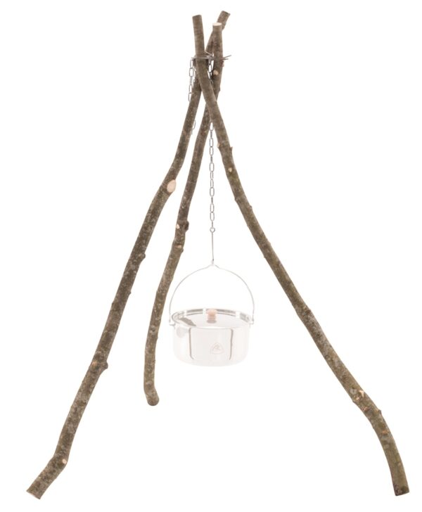 Robens Stainless Steel Bushcraft Wild Camping Pocket Tripod just add Sticks!