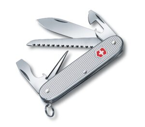 Victorinox Farmer Alox Silver. Medium Pocket Knives. 0.8241.26
