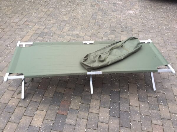 NEW Genuine British Army Heavy Duty Aluminium Frame Folding Camp Bed upto 150kg!