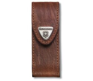 Victorinox Leather Belt Pouch/Sheath. Brown with hook and loop fastener. 40547