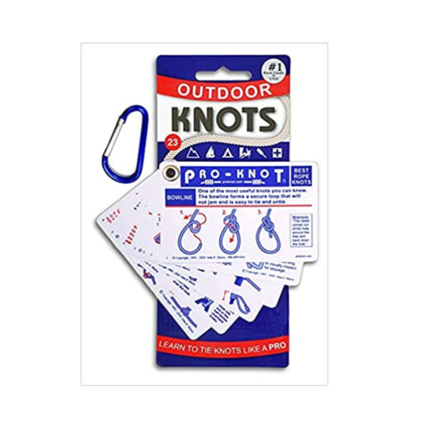 PRO-KNOT OUTDOOR KNOTS EDUCATIONAL CARDS / BOOK WITH CARABINER