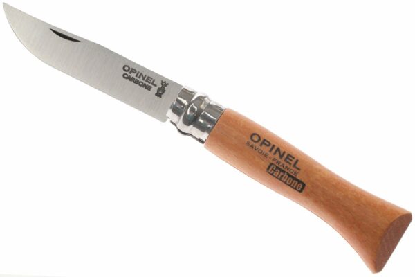 Opinel Carbone Carbon Steel Pocket Knife, No. 06, No. 07, No. 08, No. 09, No.10 & No. 12