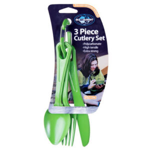 Sea to Summit Super Lightweight Polycarbonate 3 Piece Lime Green Cutlery Set