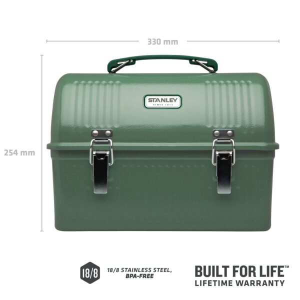 STANLEY LEGENDARY CLASSIC LUNCH BOX | 9.5L HAMMERTONE GREEN - Image 2
