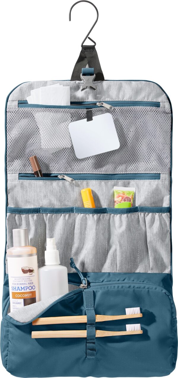 DEUTER WASH BAG 2 TOILETRY BAG COMPACT & ORGANISED PERFECT FOR CAMPING & TRAVEL Atlantic Blue - Image 2
