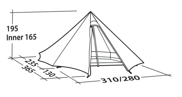 Robens GREEN CONE PRS 4 Person Tipi Tent - Lightweight teepee, bivvy, bivouac - Image 12