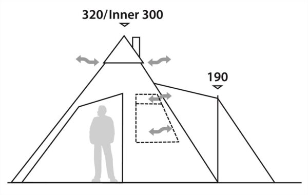 ROBENS INNER TENT FOR KIOWA 10 Person Tent, Liner, 2 Bedrooms - Image 3