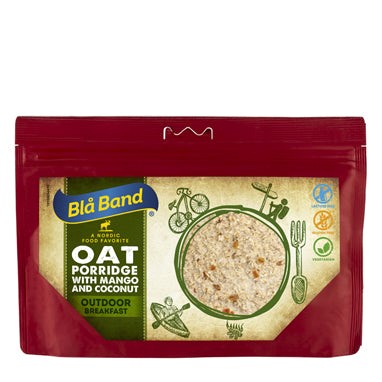 Bla Band Oat Porridge with Mango & Coconut Vegetarian Dried Outdoor Breakfast for Camping Hiking etc