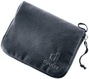 Deuter Lightweight Travel Zip Wallet Black - Desert Bluesign Material