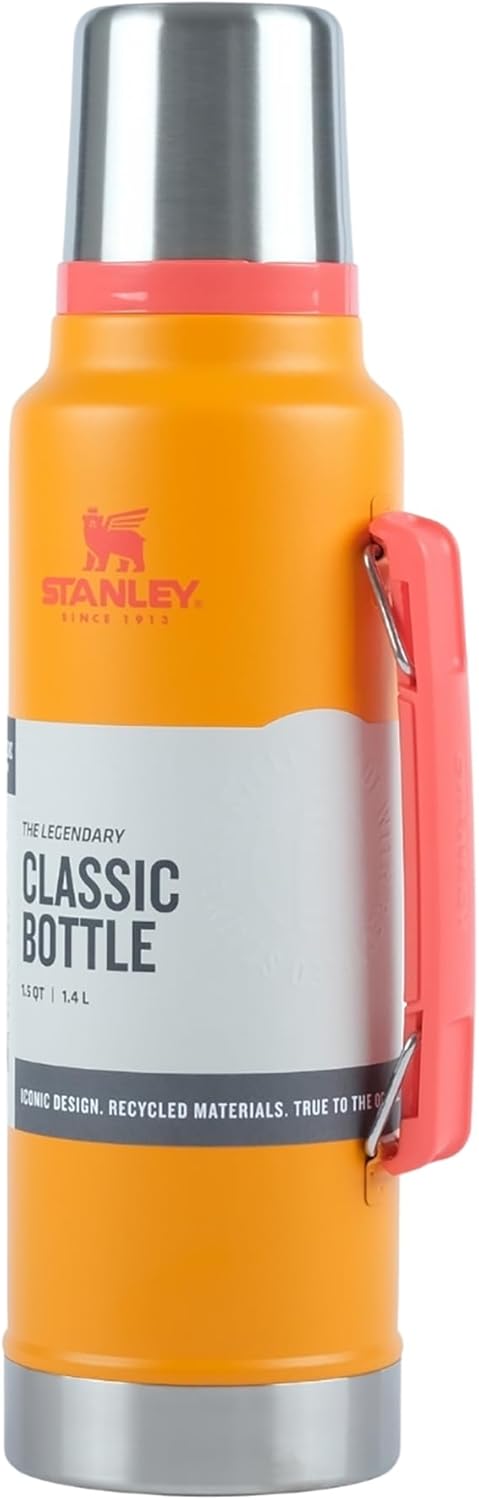Stanley Classic Legendary Vacuum Flask Bottle 1.4L in bright Goldenrod Coral 38 hours HOT! - Image 2