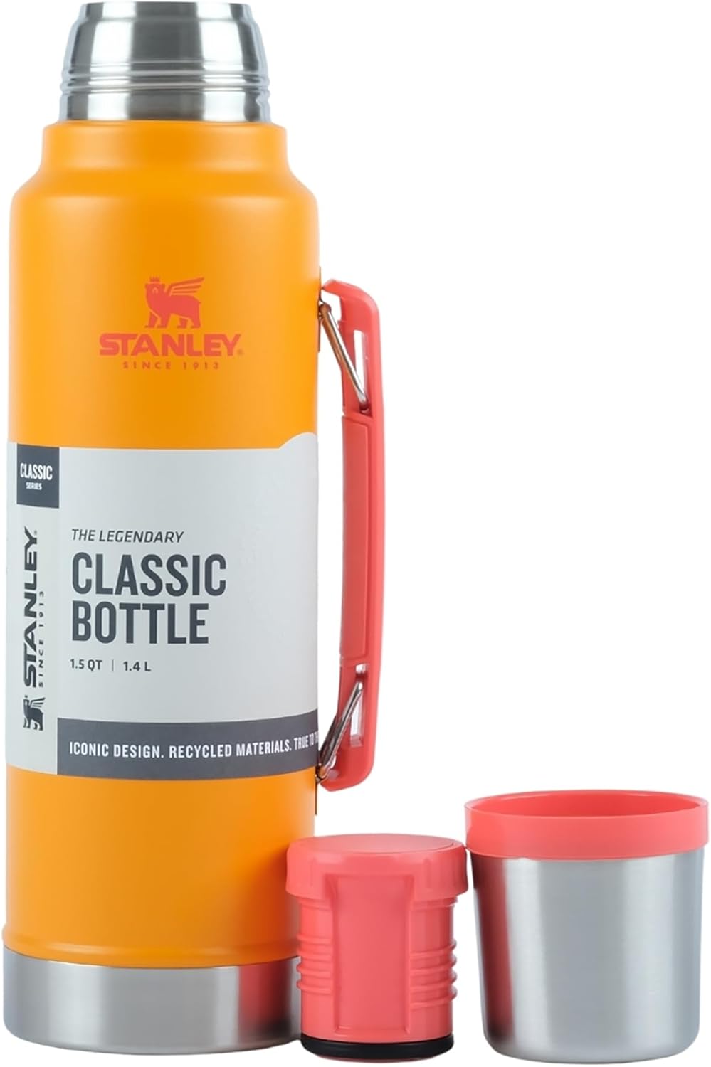 Stanley Classic Legendary Vacuum Flask Bottle 1.4L in bright Goldenrod Coral 38 hours HOT! - Image 6