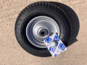 Replacement wheel and tyre for Browns Compactor B Small Conventional Bale Accumulator Sledge