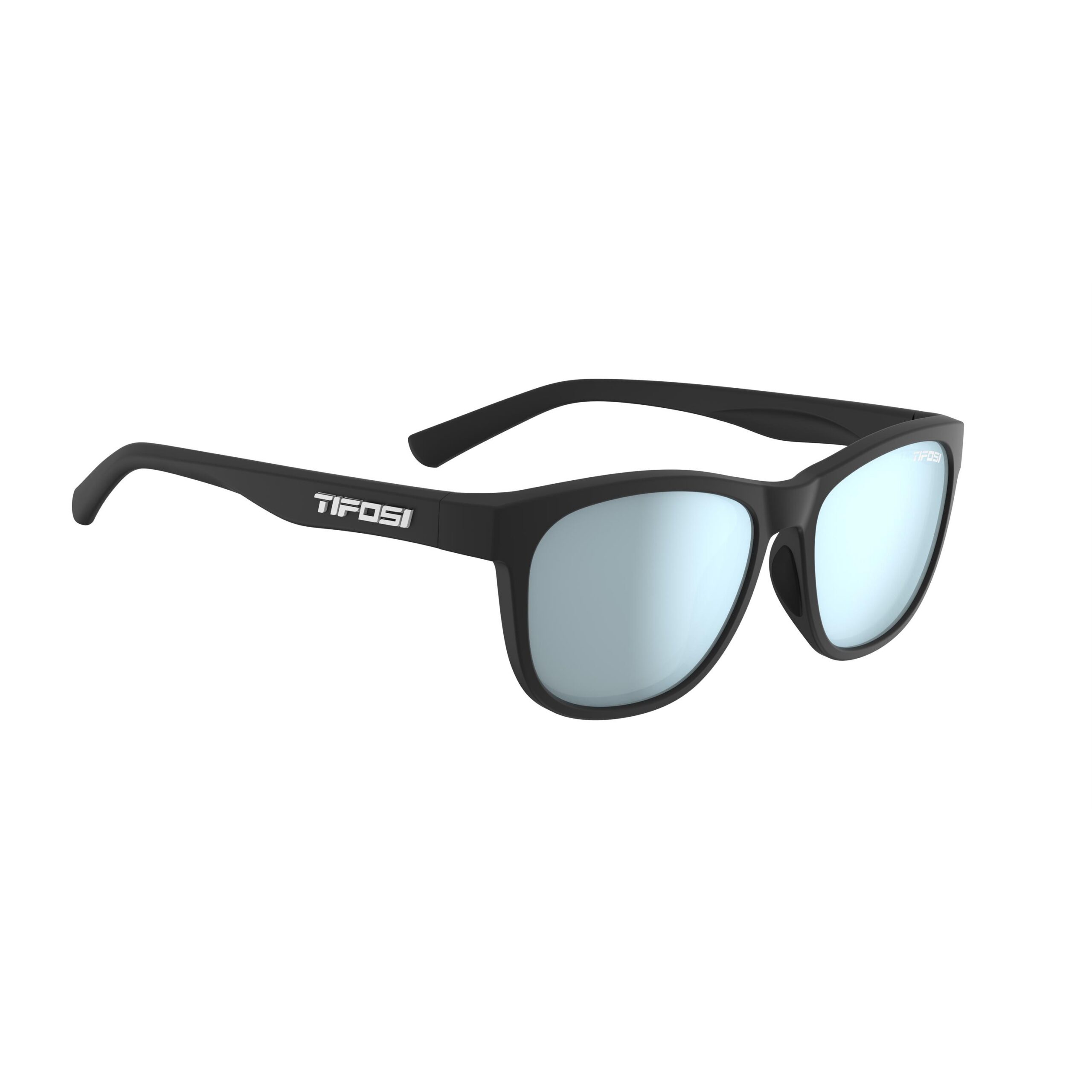 Tifosi Swank Satin Black Frame Sunglasses with Blue Smoke Polarised lenses - Image 2