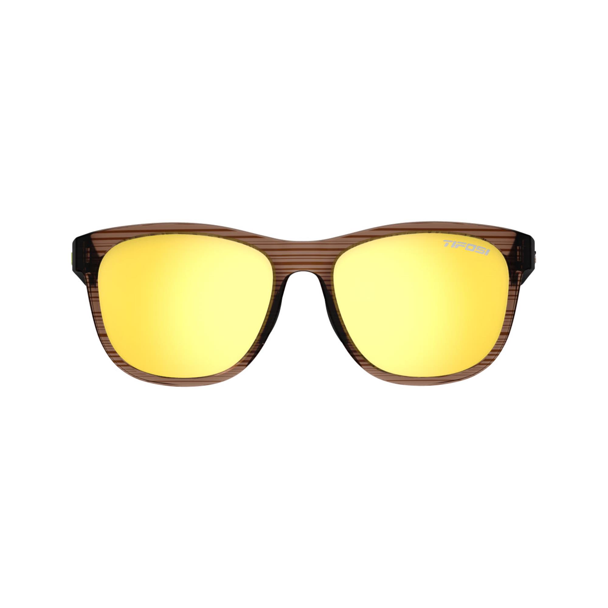 Tifosi Swank Woodgrain Frame Sunglasses Smoke Yellow Polarised Mirror lenses - Image 5