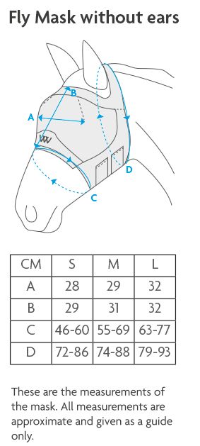 Woof Wear UV FLY MASK WITHOUT EARS sizes Small, Medium and Large - Image 3