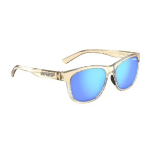 Tifosi Swank Golden Frame Sunglasses Clarion Blue Polarised Mirror lenses