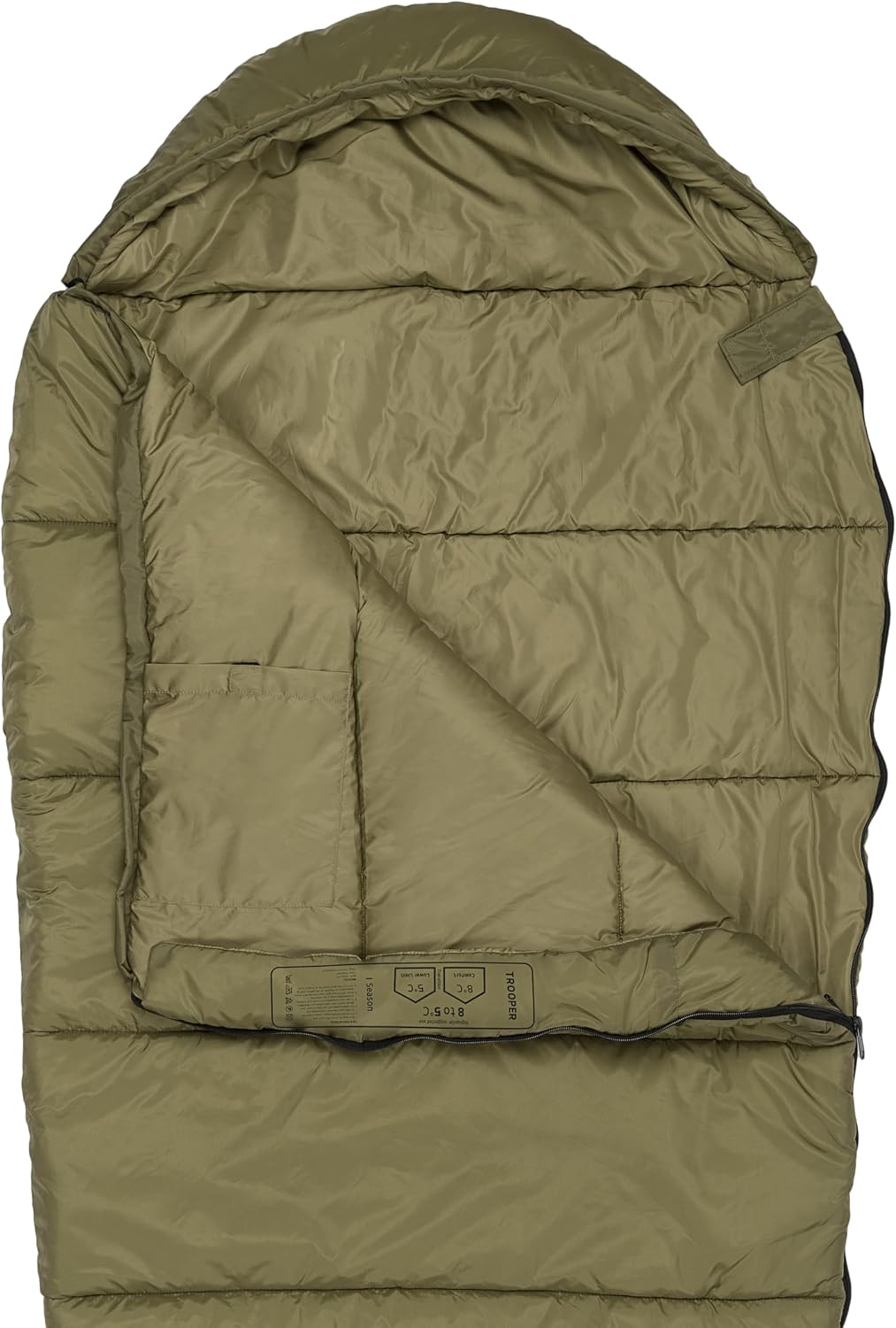 Highlander Forces Trooper Military 1 Season Lightweight Sleeping Bag Olive Green - Image 3
