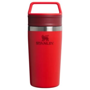 STANLEY Café-To-Go Travel Mug 0.35L 12oz Fully Leakproof Pouch Flask CHILI RED