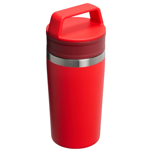 STANLEY Café-To-Go Travel Mug 0.35L 12oz Fully Leakproof Pouch Flask CHILI RED - Image 2