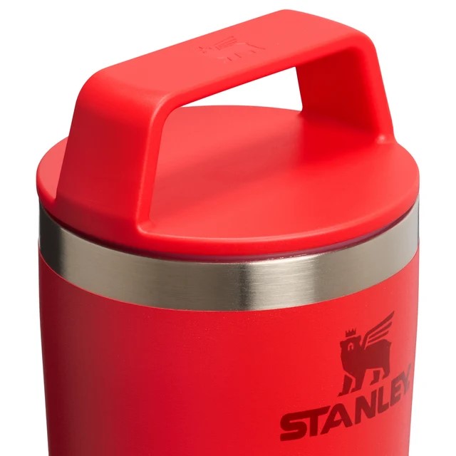 STANLEY Café-To-Go Travel Mug 0.35L 12oz Fully Leakproof Pouch Flask CHILI RED - Image 3