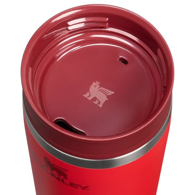 STANLEY Café-To-Go Travel Mug 0.35L 12oz Fully Leakproof Pouch Flask CHILI RED - Image 5